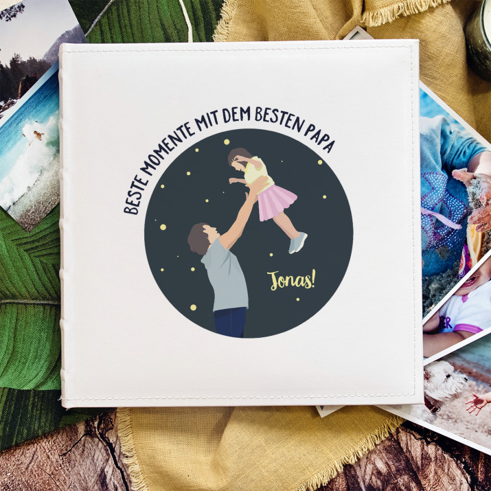 Beste Momente mit dem besten Papa - Mädchen - personalisiertes Fotoalbum